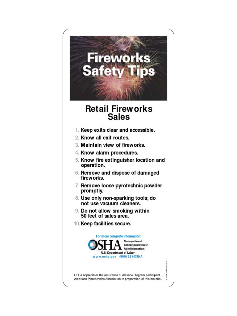 Retail Fireworks Sales: For More Complete Information | PDF