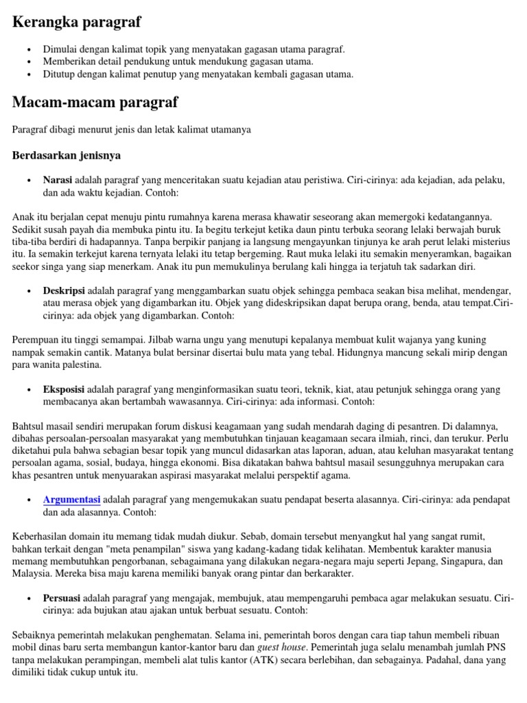 Kerangka  paragraf  Kerangka  paragraf