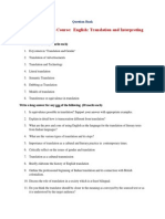 Applied Language Course: English: Translation and Interpreting