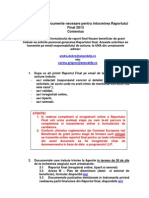 Instructiuni Documente Pentru Intocmirea Raportului Final 2013