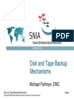 Disk and Tape Backup Mechanisms