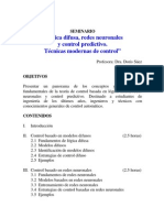 Seminário - Lógica Difusa, Redes Neuronales y Control Predictivo. Técnicas Modernas de Control - Sáez - Universidad de Buenos Aires