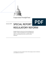Congressional Oversight Panel: Special Report On Regulatory Reform (01/29/09)