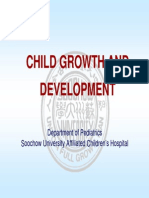 Child Growth and Development: Department of Pediatrics Soochow University Affiliated Children's Hospital