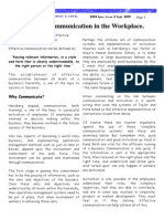 Effective Communication in The Workplace.: 2008 Spec. Issue 2 Sept. 2009