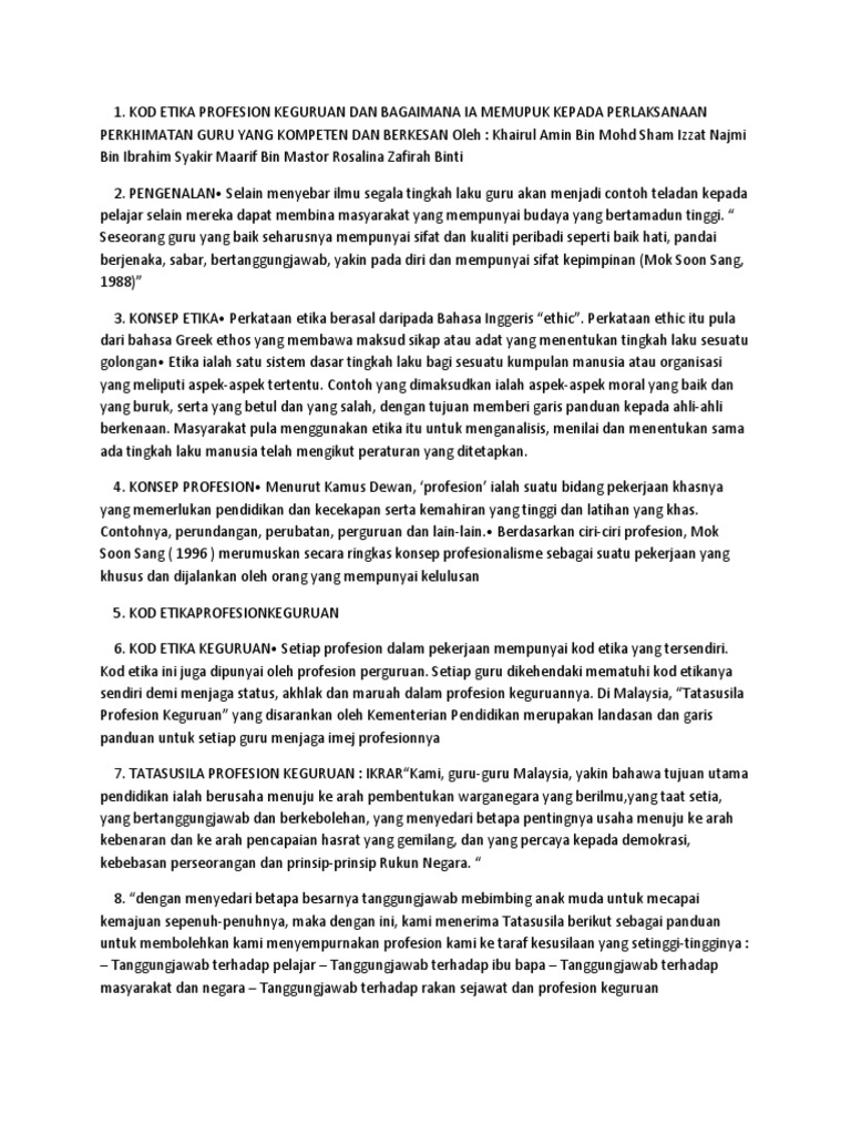 Kod Etika Keguruan  PDF