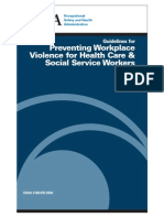 OSHA 3148 - Guidelines For Preventing Workplace Violence For Health Care & Social Service Workers