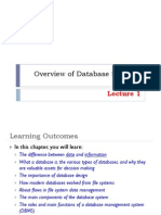 Overview of Database Systems Lecture 1