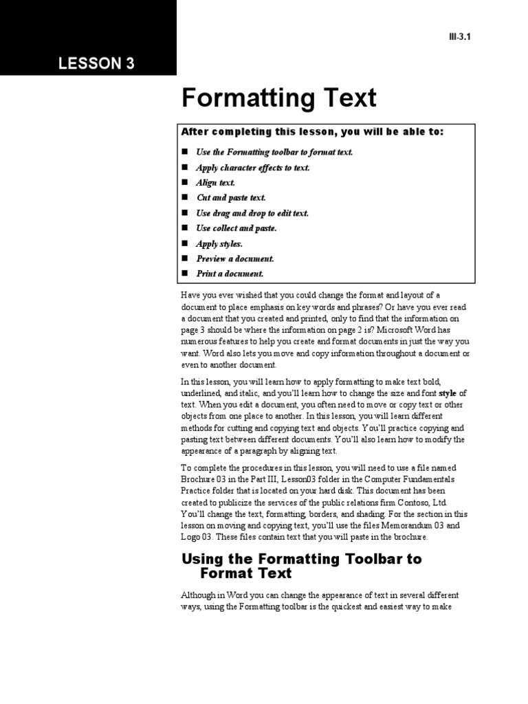 Computer Fund Part III Lesson 03 | PDF | Graphical User Interfaces ...