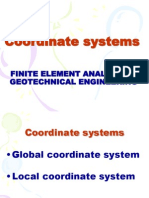 Coordinate Systems: Finite Element Analysis in Geotechnical Engineering