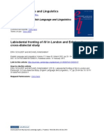 Labiodental Fronting of Th in London and Edinbugrh a Cross Ddialectal Study