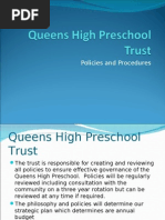 Queens High Preschool Policies and Procedures