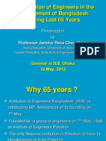 Contribution of Engineers in The Development of Bangladesh During Last 65 Years