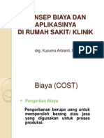 Konsep Biaya Dan Aplikasinya Di Rumah Sakit