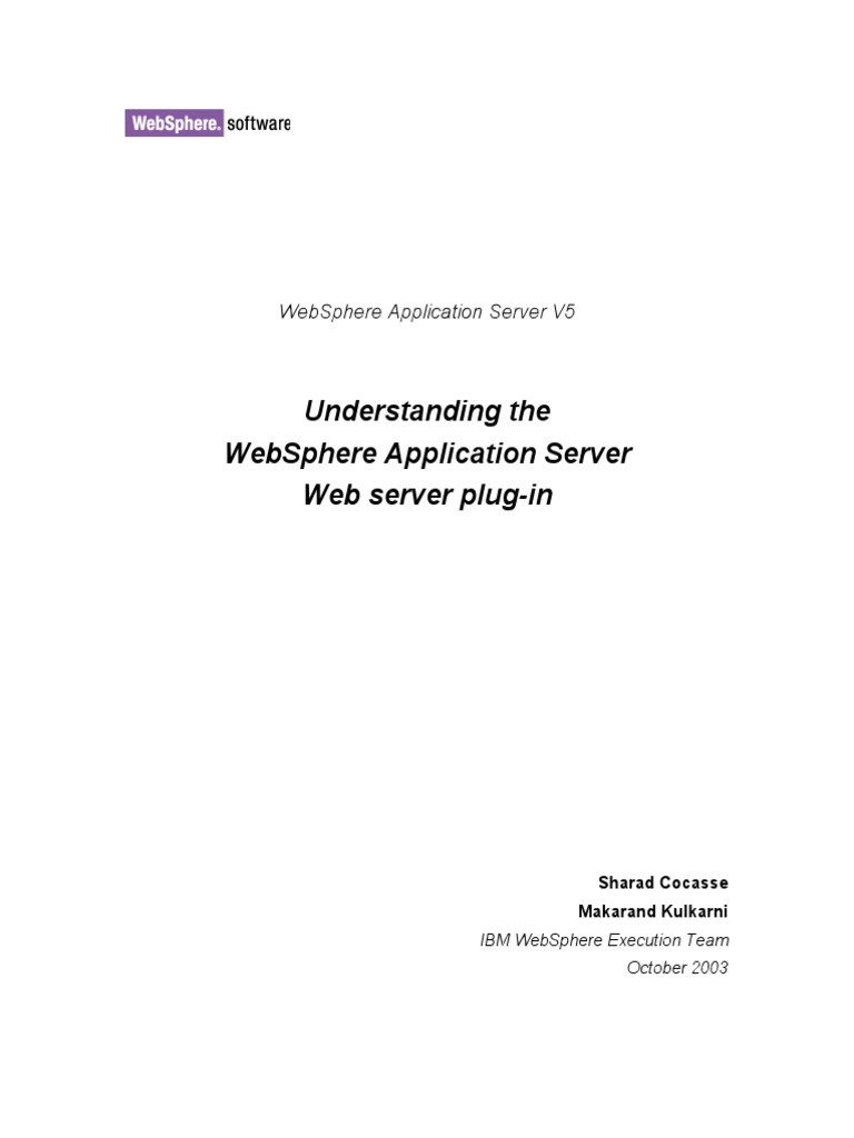 Understanding The Websphere Application Server Web Server Plug-In | PDF ...