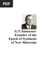 G.V.Samsonov Founder of The Epoch of Synthesis of New Materials