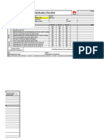 Single Site Verification Checklist