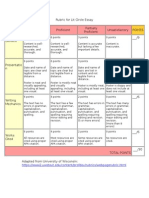 Rubric For Historical Timeline