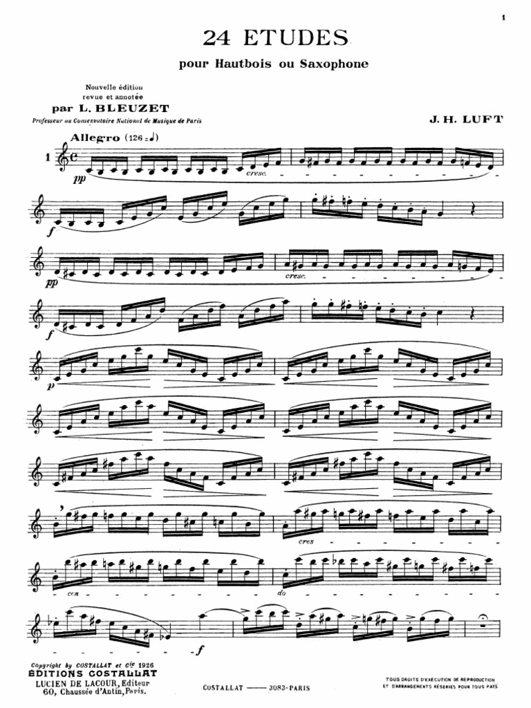 Luft 24 Etudes Saxophone PDF PDF