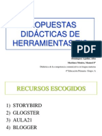 PROPUESTAS DIDÁCTICAS DE HERRAMIENTAS TIC