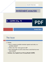 Investment Analysis Investment Analysis: 8 - CAPM (Chp. 9)