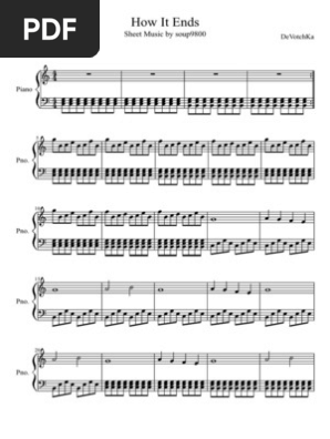 How It Ends Piano Sheet Music