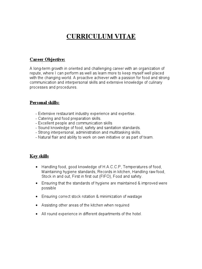 Chef Resume PDF Chef Foodservice