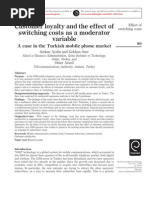 Download Customer Loyalty and Switching Cost in Turkey by jawaria73 SN19030341 doc pdf
