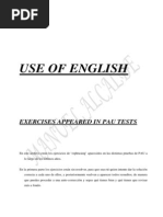 Use of English Exercises Appeared in Pau Tests 2c2ba B