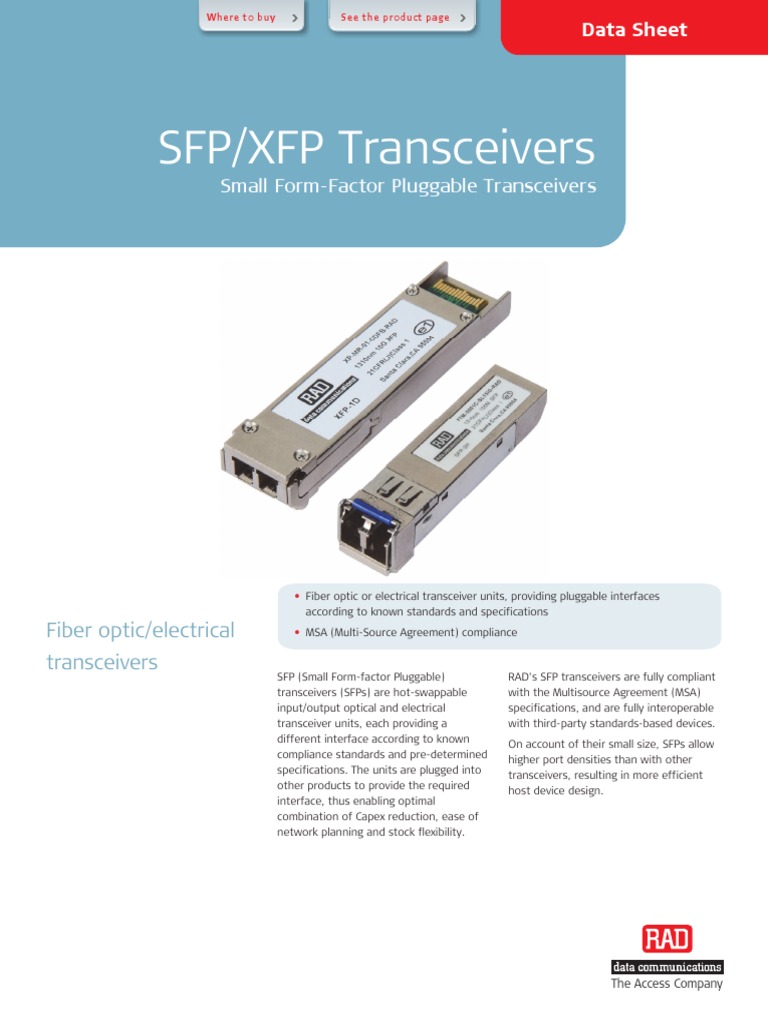 RAD SFPs | PDF