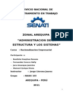 Administración de estructuras y sistemas