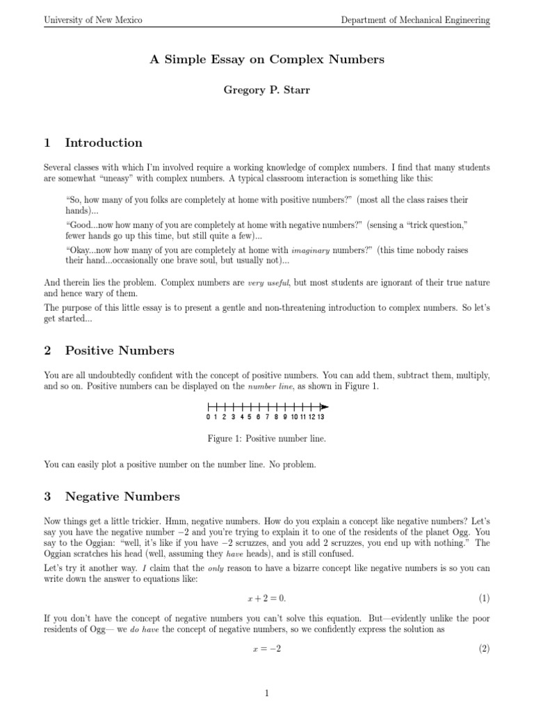 Application of complex numbers in signal processing image