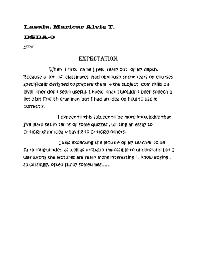 Course Expectations in English Class | PDF