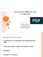 Integrating PBIS Into The Classroom