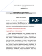 Linha de Pesquisa - Pos Graduacao 2013 - Psicopedagogia