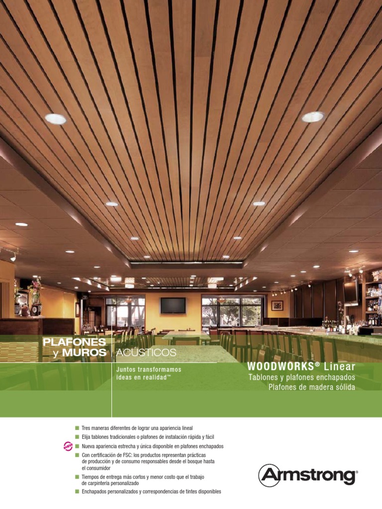 Catalogo Falso Plafon de Madera | Liderazgo en Energía y Diseño