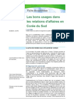 Bons Usages Dans Les Relations D'affaires Corée Du Sud 2008