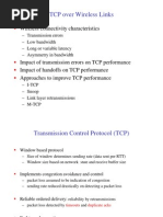 TCP Over Wireless Links