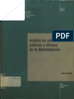 Analisis de Politicas Publicas y Eficacia de La Admin Libro