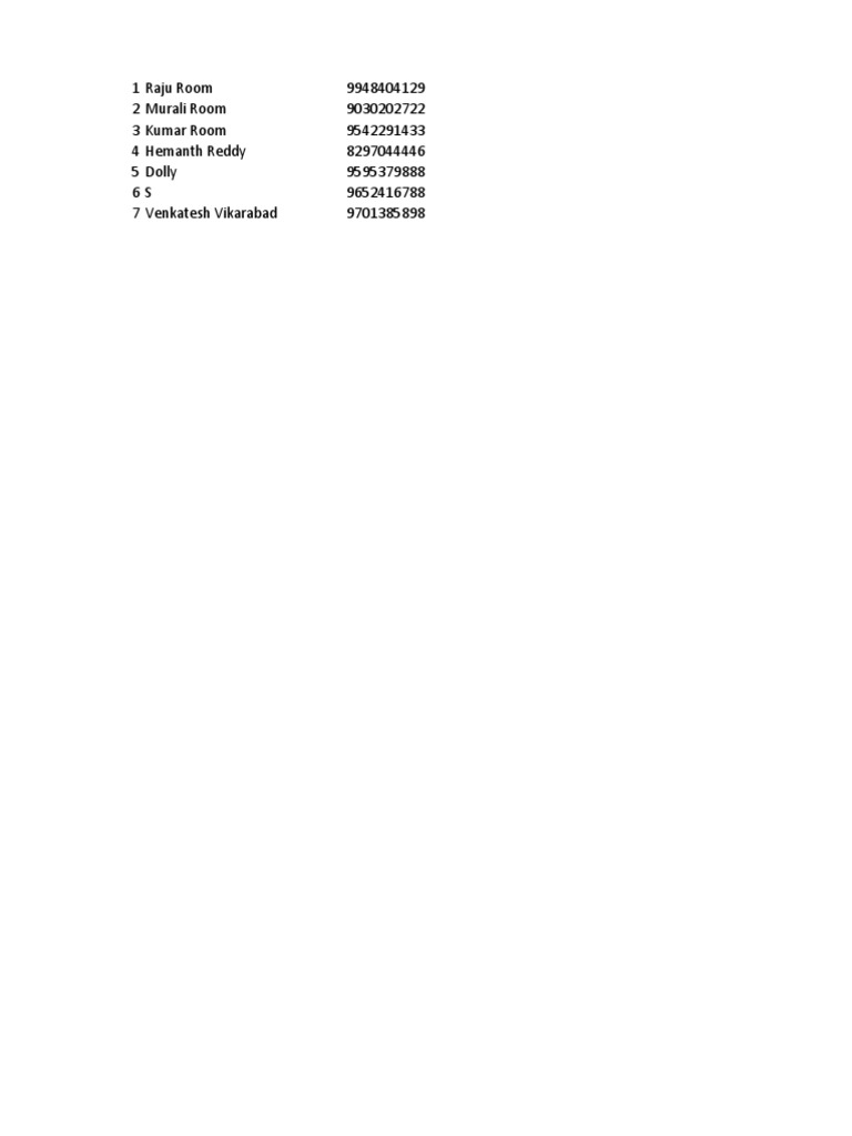 Emergency Numbers | PDF