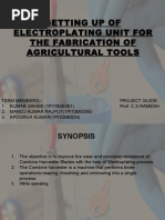 Setting Up of Electroplating Unit For The Fabrication of Agricultural Tools