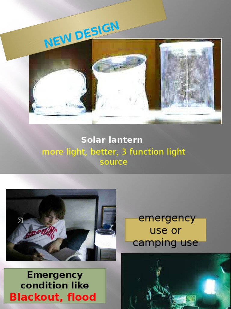 NEW DES IGN: More Light, Better, 3 Function Light Source | PDF ...