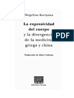 La Expresibidad Del Cuerpo y La Divergencia de La Medicina Griega y China