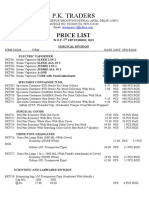 Price List 01-09-2013 PKT