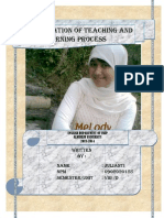 The Evaluation of Teaching and Learning Process: Written BY: Name: Julianti NPM: 0902020155 Semester/unit: Viii /D