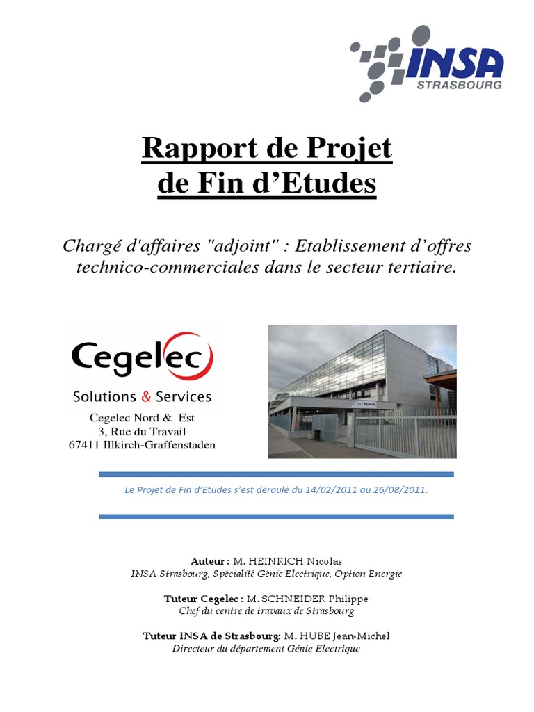 Ge5e  2011  Heinrich  Rapport de Stage Pfe  Appel d'offres