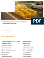 Continental Automotive in Romania: Job Opportunities 2013