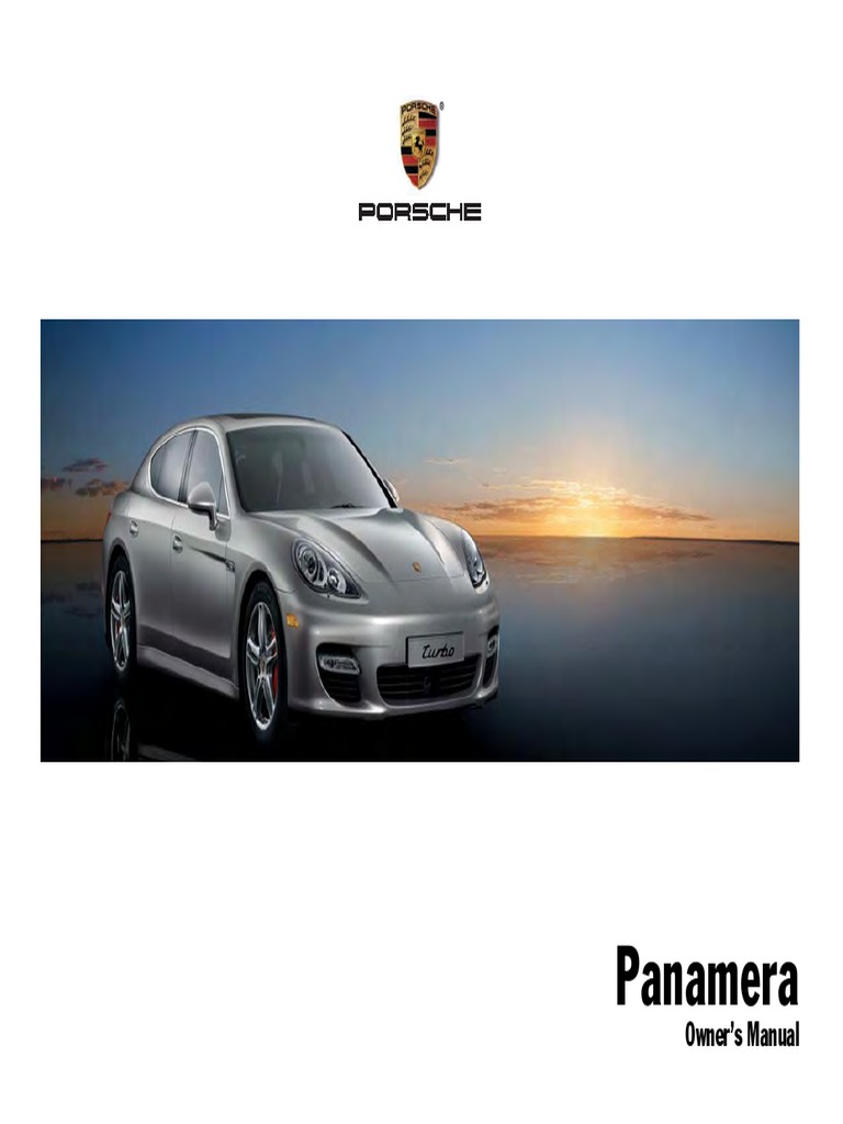 Porsche Panamera Owners Manual Trunk Car Brake