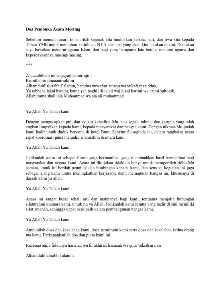 Doa Pembuka Pdf