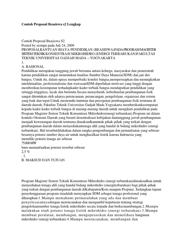Contoh Proposal Beasiswa s2 Lengka1
